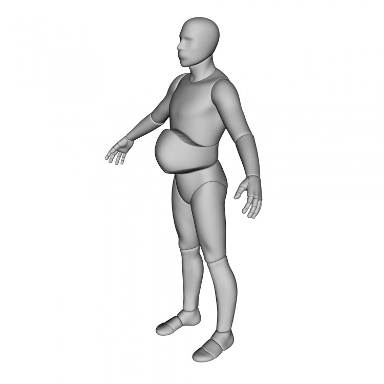 Pregnant,woman,3d,grey,mannequin - free image from needpix.com